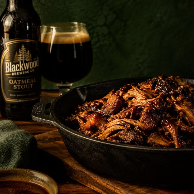 Pulled pork met donker bier — recept met Donker bier