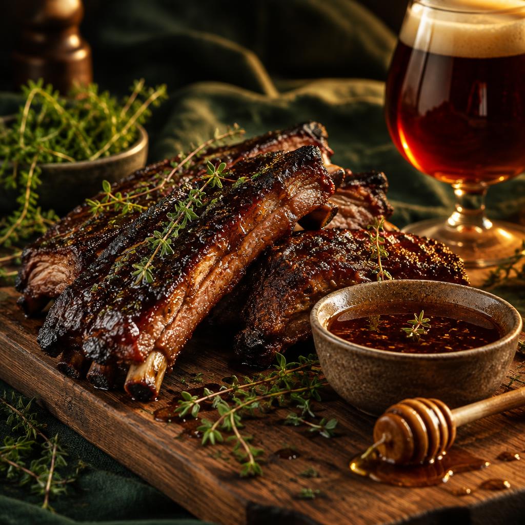 Sticky spareribs met quadrupel — recept met Quadrupel